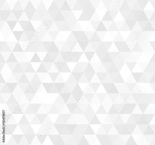 Seamless white abstract pattern. Geometric print composed of triangles and polygons. Background.