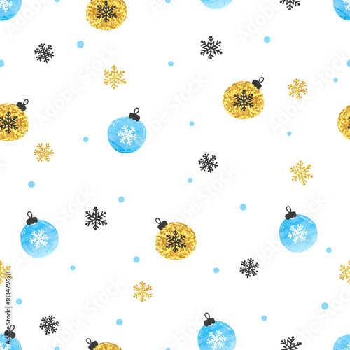 Christmas balls seamless pa...
