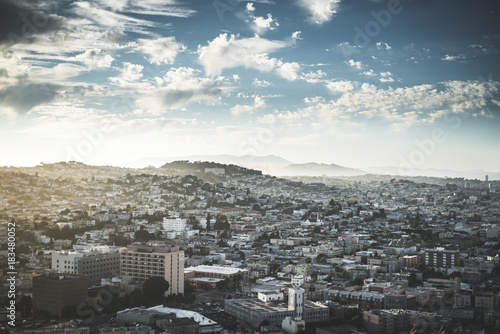 Photography Sunset with City in foreground