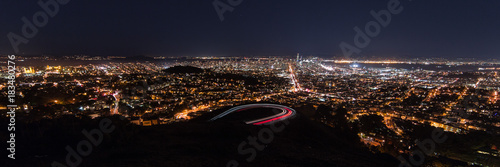 Twin peaks panorama city