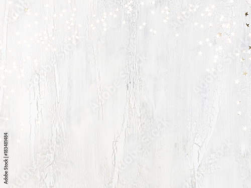 beautiful white wooden christmas background with xmas decoration