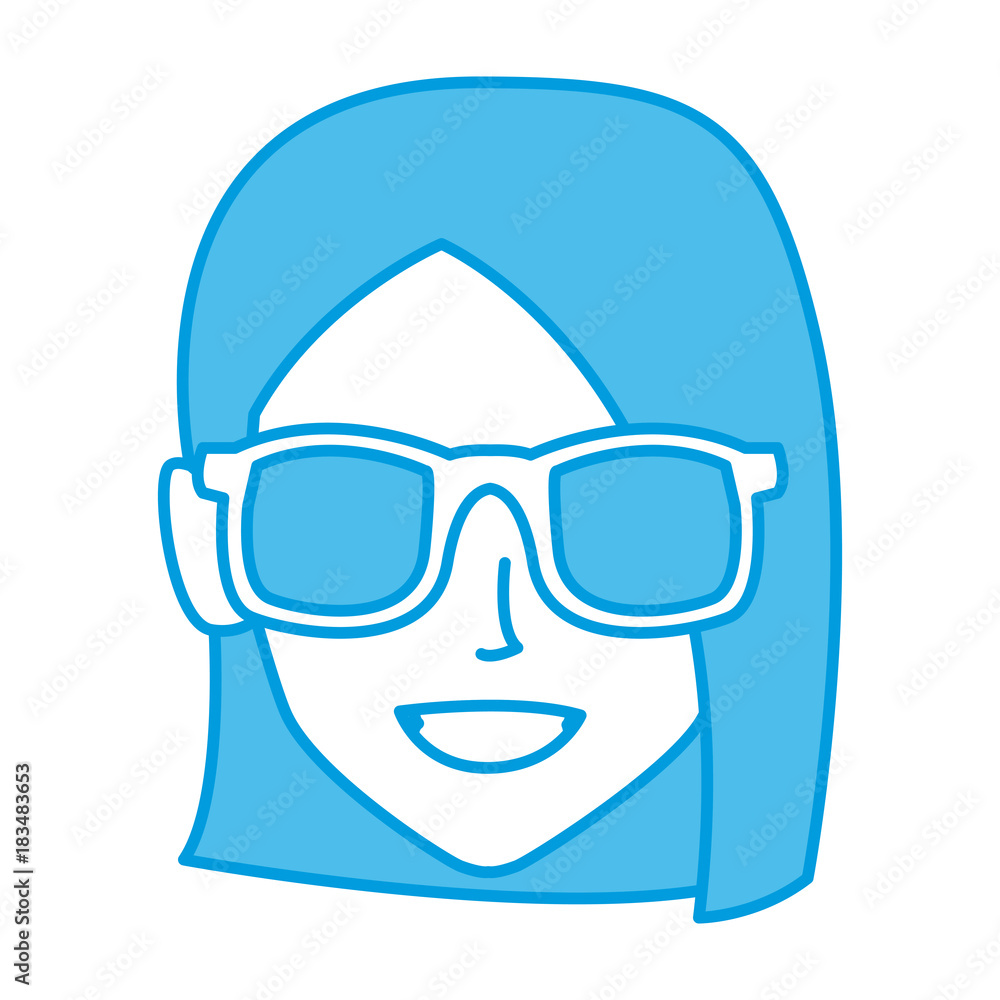 beautiful woman smiling face icon vector illustration graphic design beautiful woman smiling face icon vector illustration graphic design
