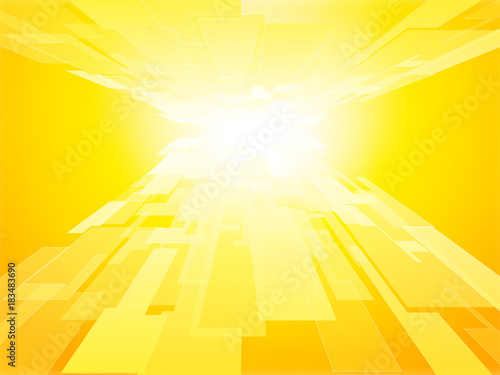 business concept virtual technology yellow vector background