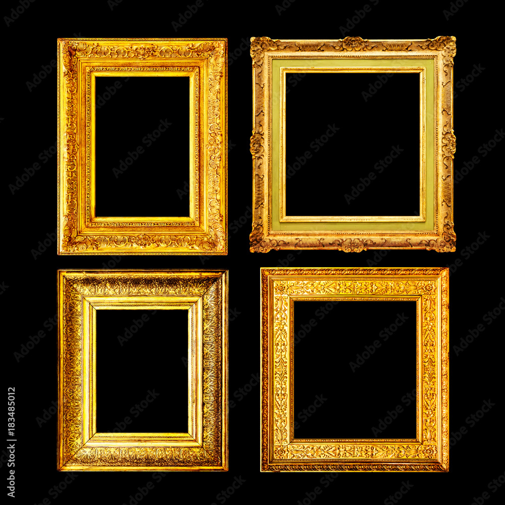 Baroque style ancient gold frame set Baroque style ancient gold frame set