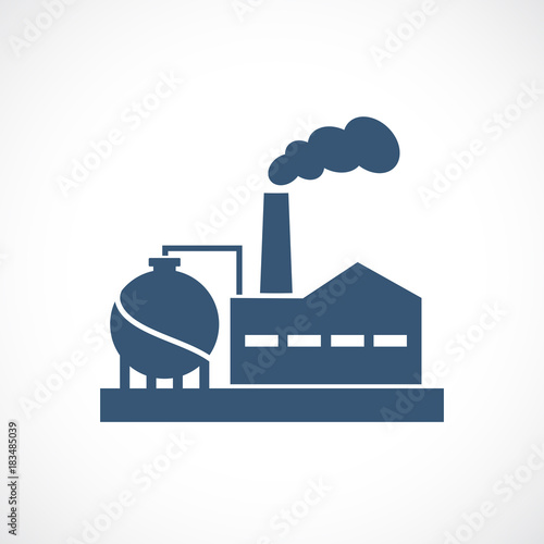 Old petroleum factory icon