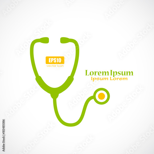 Stethoscope medical vector logo