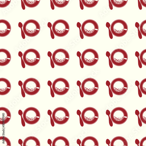 Coffee vector illustration on a seamless pattern background