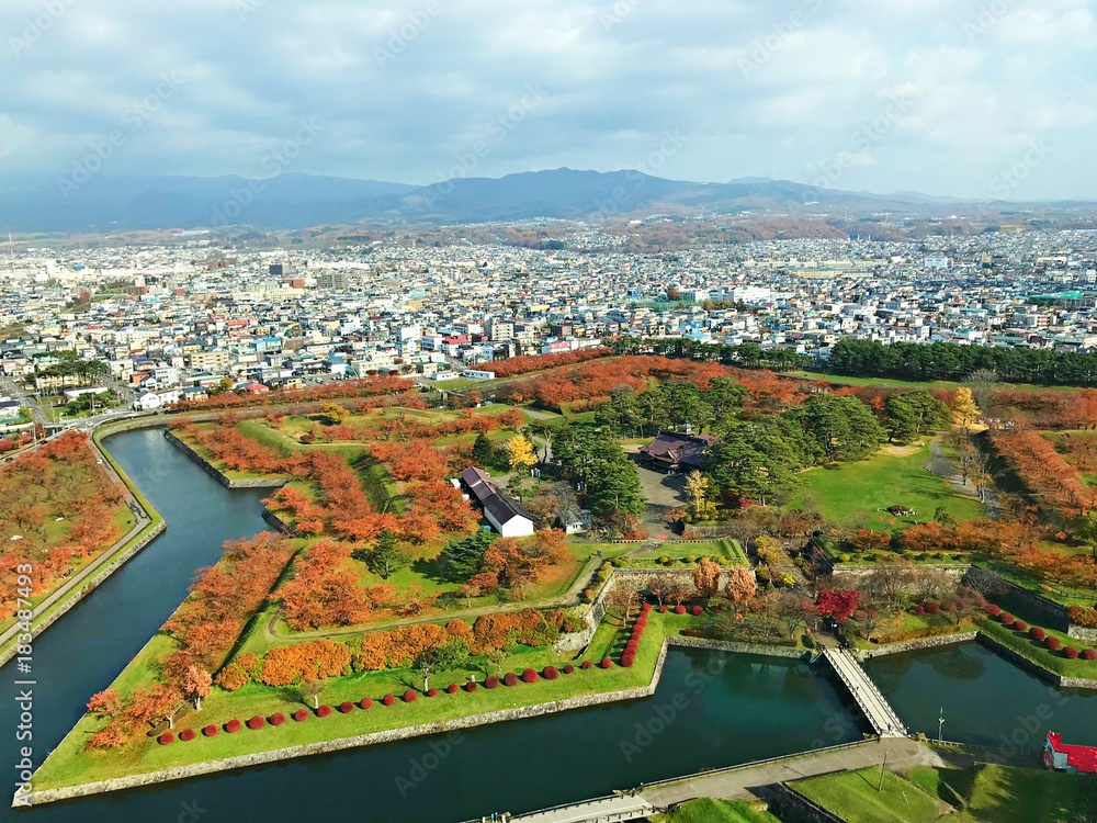 Autumn landscape view of Goruykaku