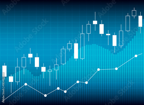 Candle stick graph chart of stock market investment trading, Stock exchange concept