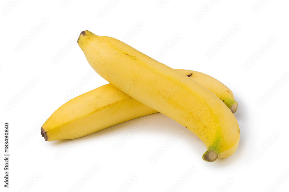 Yellow bananas isolated on a white background