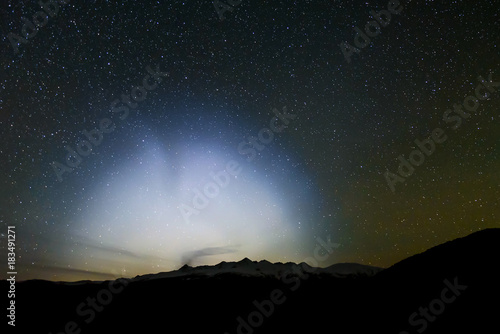 halo star mountain night ufo sky