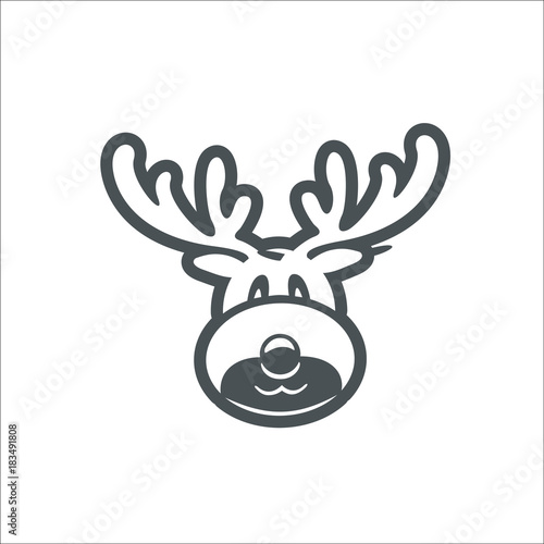 Christmas reindeer icon