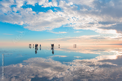 Fototapeta Naklejka Na Ścianę i Meble -  Amazing sunset over the Salt Lake in Ankara