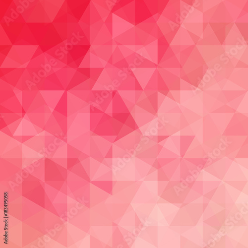 Background made of red, pink triangles. Square composition with geometric shapes. Eps 10