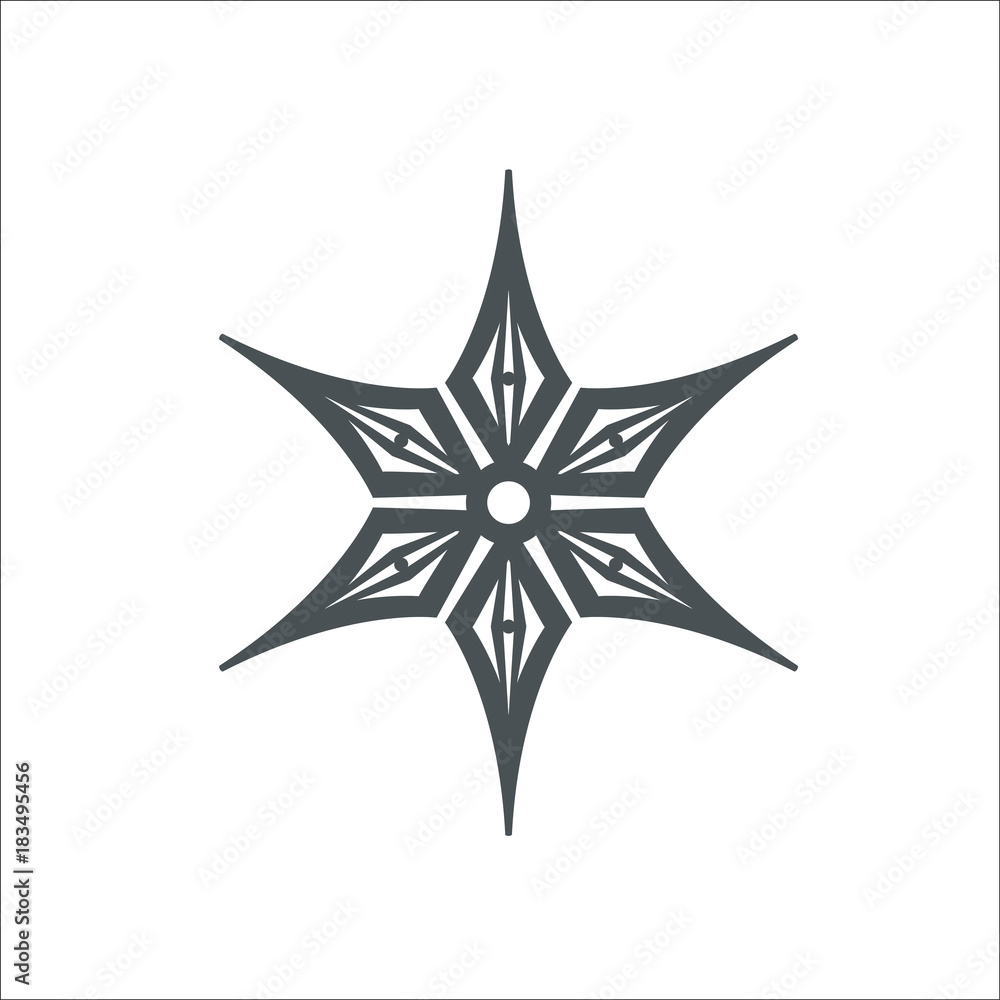 Snowflake icon. Vector Illustration Snowflake icon. Vector Illustration