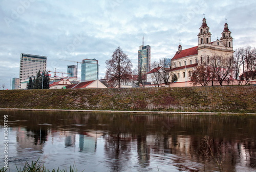 Vilnius on the Right Bank of the Neris River,Lithuania