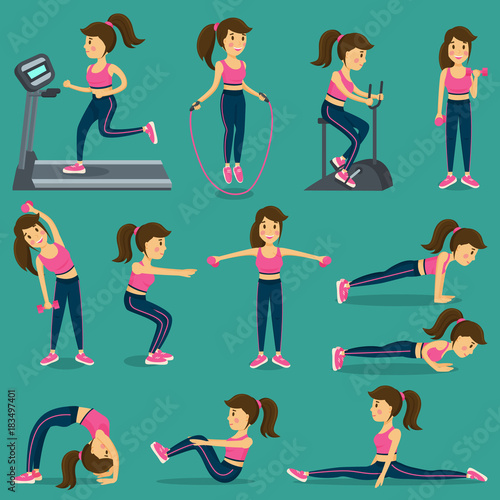Woman that Does Physical Exercise in Sortswear
