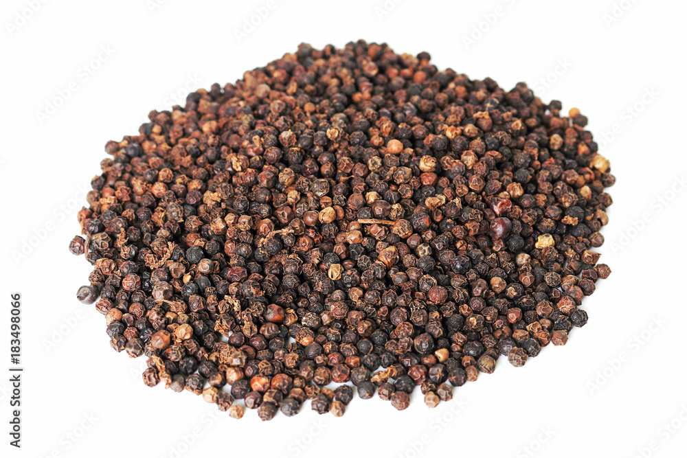 black pepper isolated on white background black pepper isolated on white background