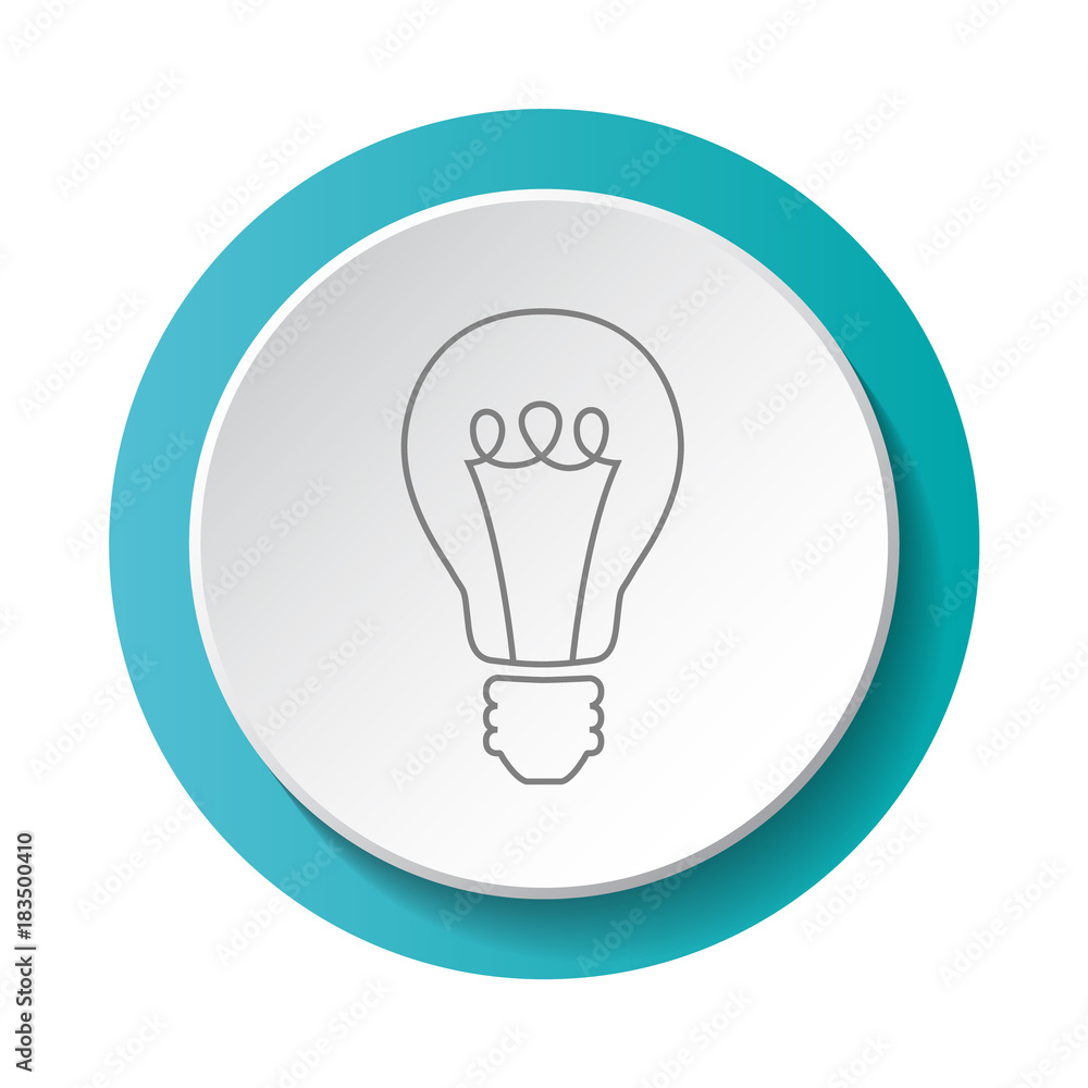 Bulb - 3d button isolated on white background. Vector. Bulb - 3d button isolated on white background. Vector.