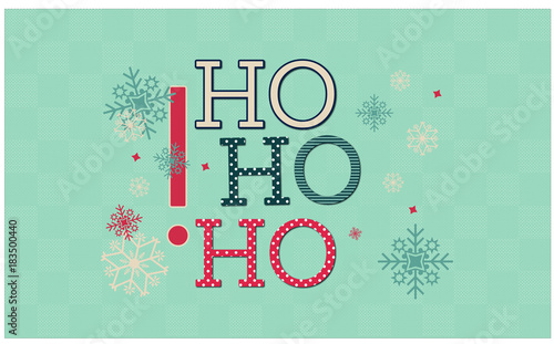 Weihnachtskarte HO - HO - HO