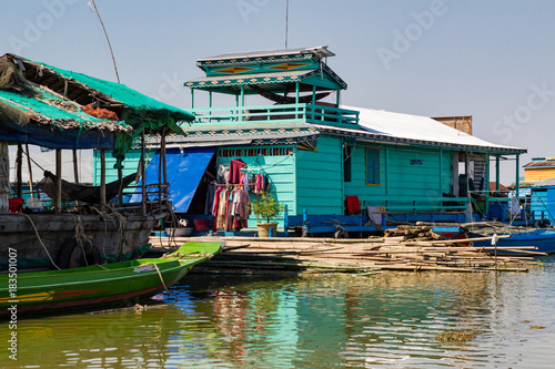 Kampong Luong floating village situated on Tonle Sap lake, Cambodia. © Iryna