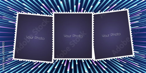 Collage of photo frames vector illustration