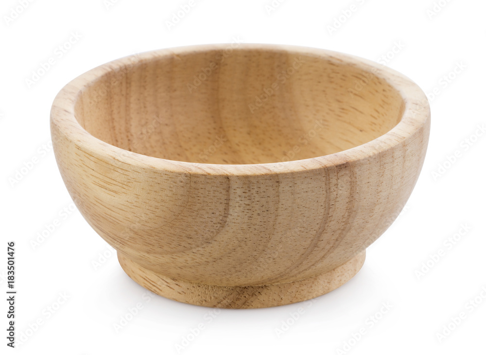 wooden bowl isolated on white background wooden bowl isolated on white background