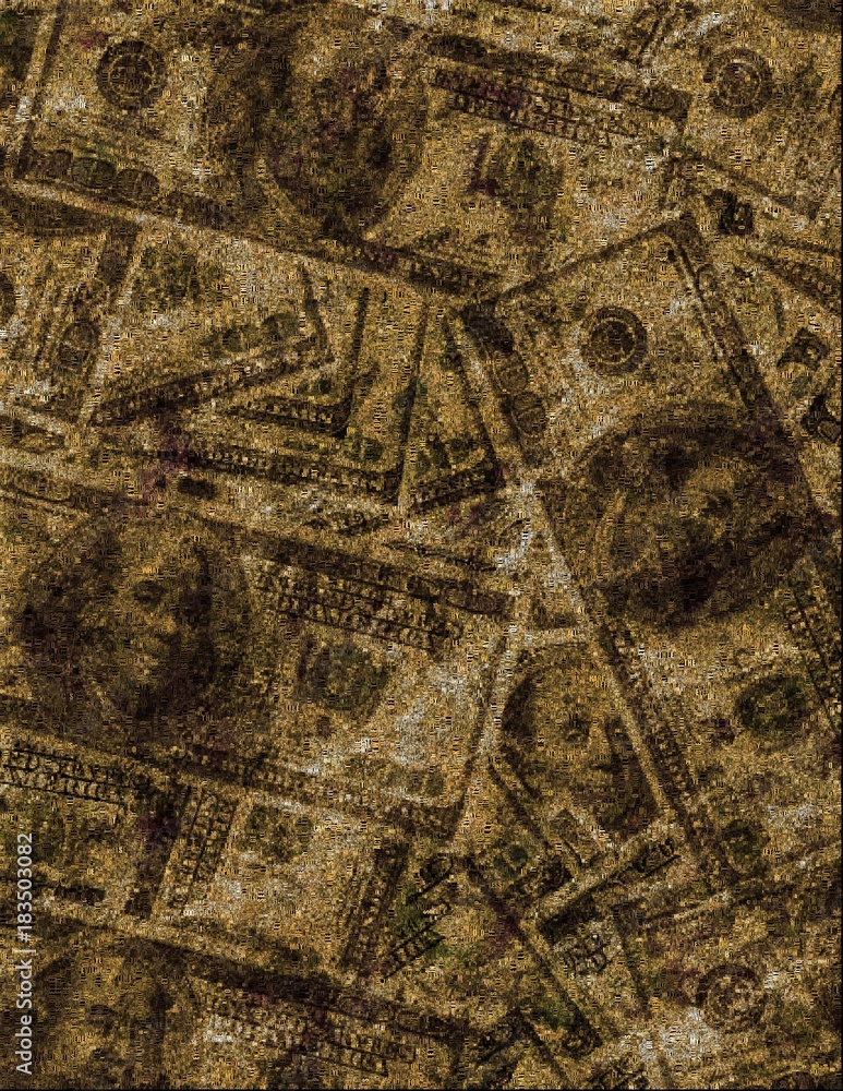 Fototapeta premium Money. Image composed entirely of words.