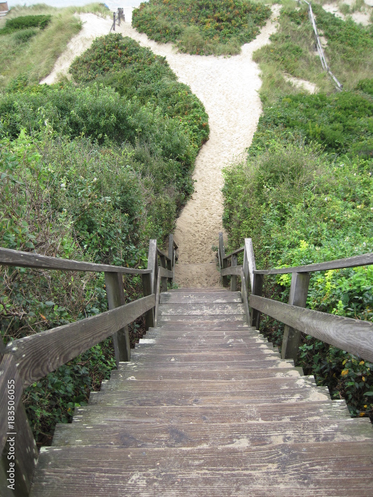 Stairway to Nantucket beach