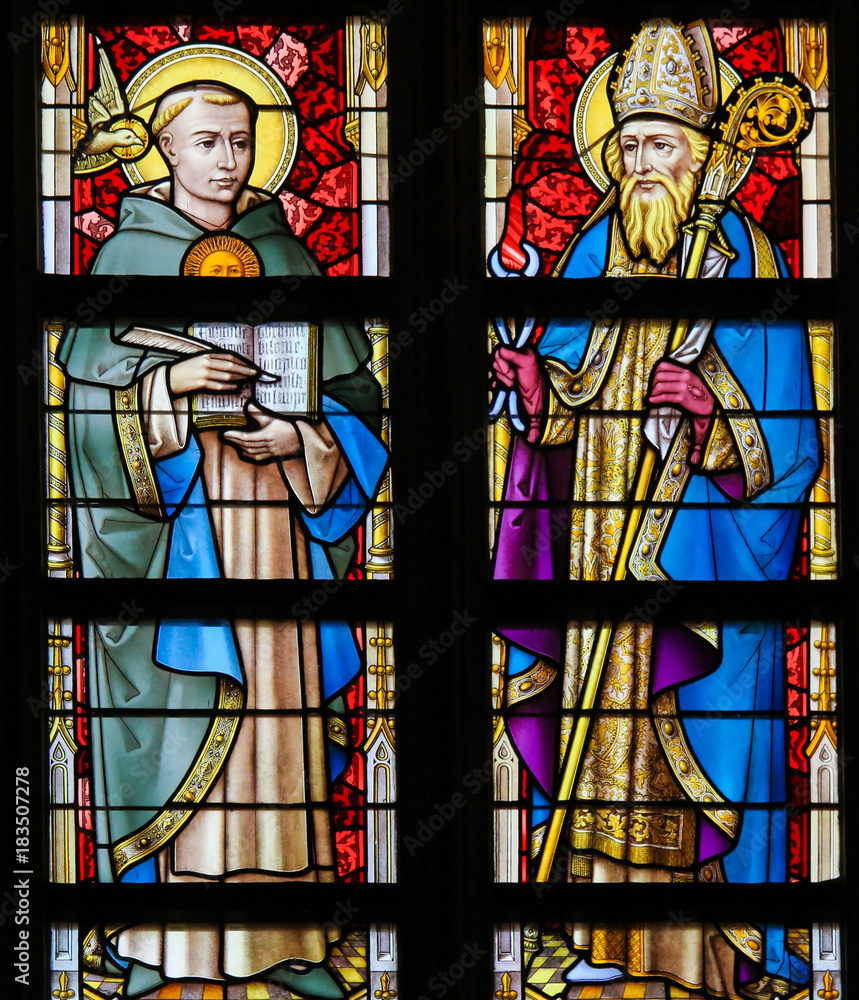 Stained Glass - Saint Thomas Aquinas and Saint Eligius
