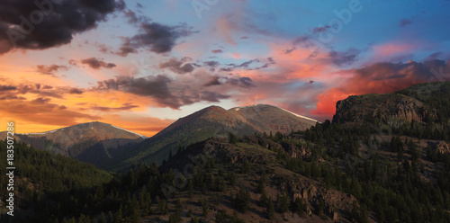 Εκτύπωση καμβά A View from the Alpine Loop at Sunset in the San Juan Mountains