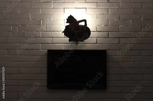 The silhouette of Javanese puppet, called 