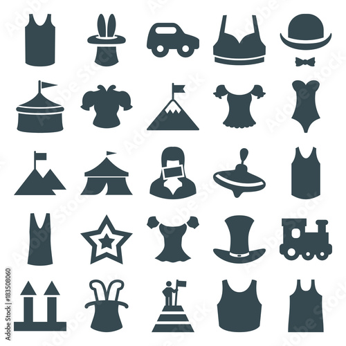 Set of 25 top filled icons