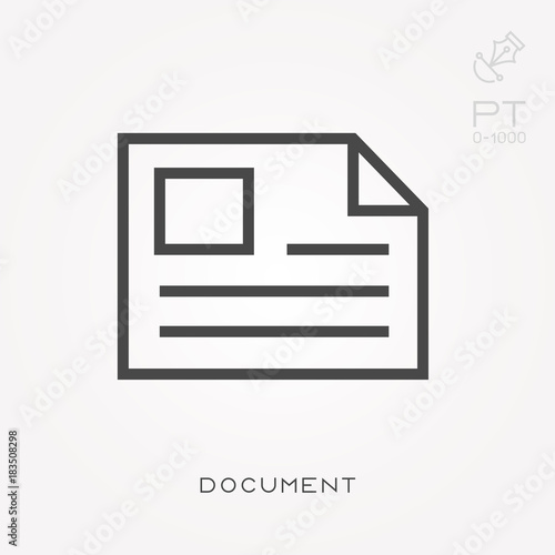 Line icon document