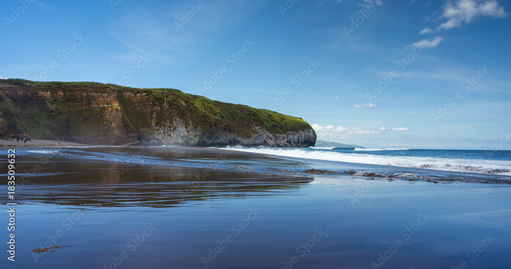 Santa Barbara Surf Beach in Sao Miguel, Azores, Portugal.