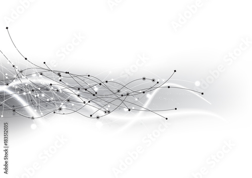 vector white background abstract technology communication data Science