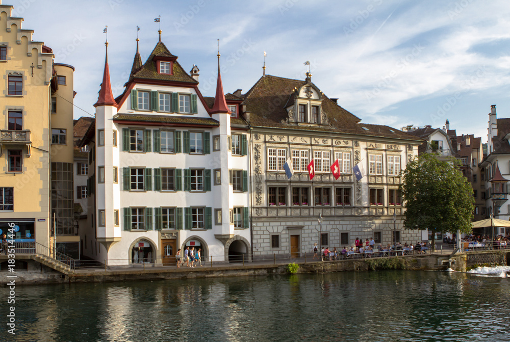 Naklejka premium Old town of Lucerne, Switzerland