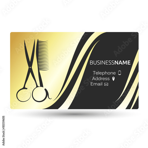 Business card for beauty salon and hairdresser