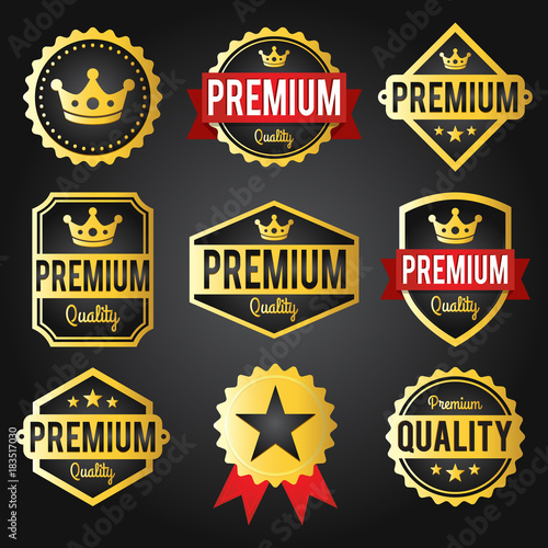 Golden Labels/Badges set