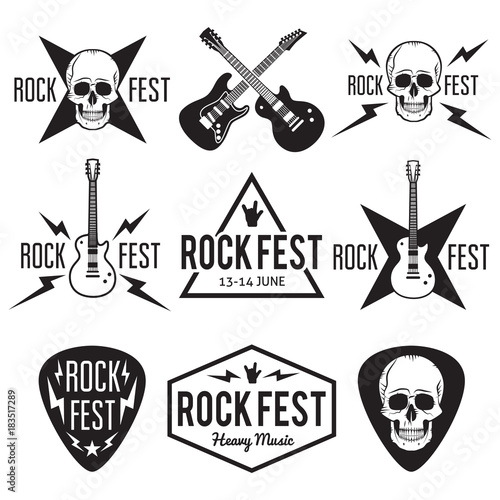 Rock fest badge/Label set
