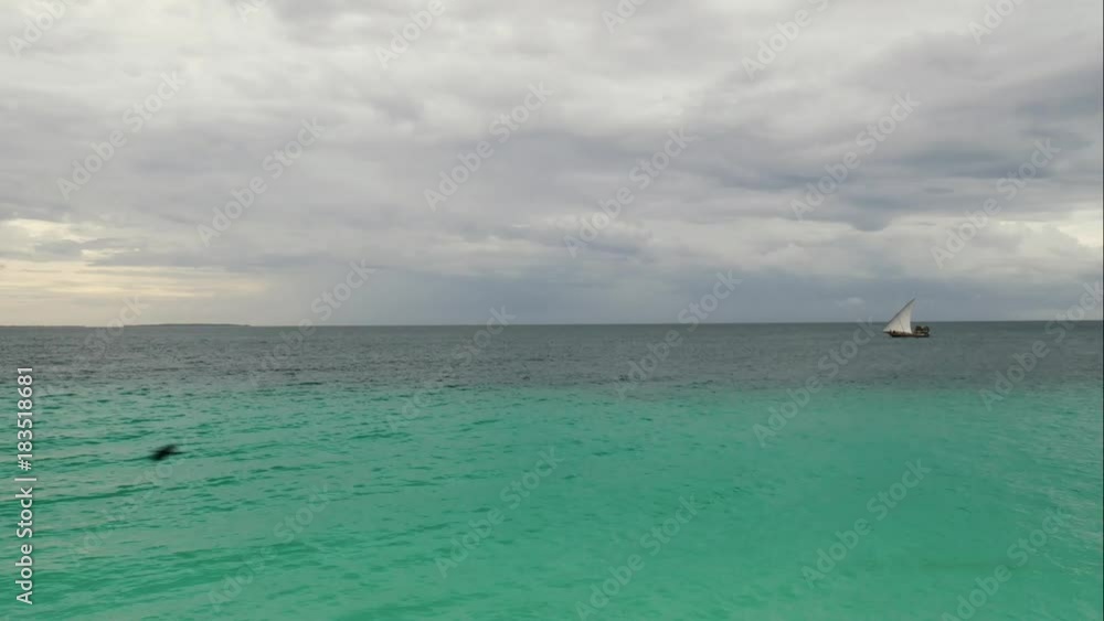Ocean in timelaps on cloudy day Ocean in timelaps on cloudy day