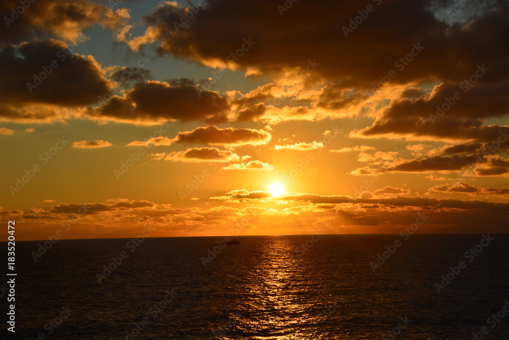Obraz premium winter sunset