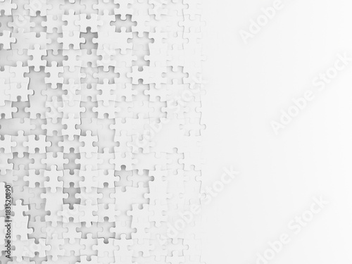 Foto White Puzzle Background - 3d rendering