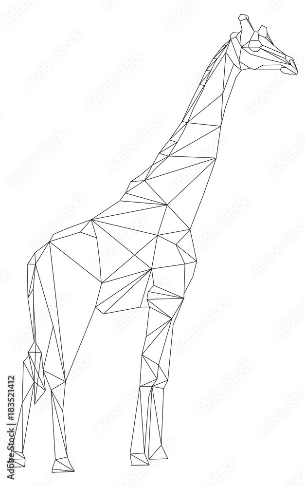 Obraz premium styl geometryczny żyrafa
