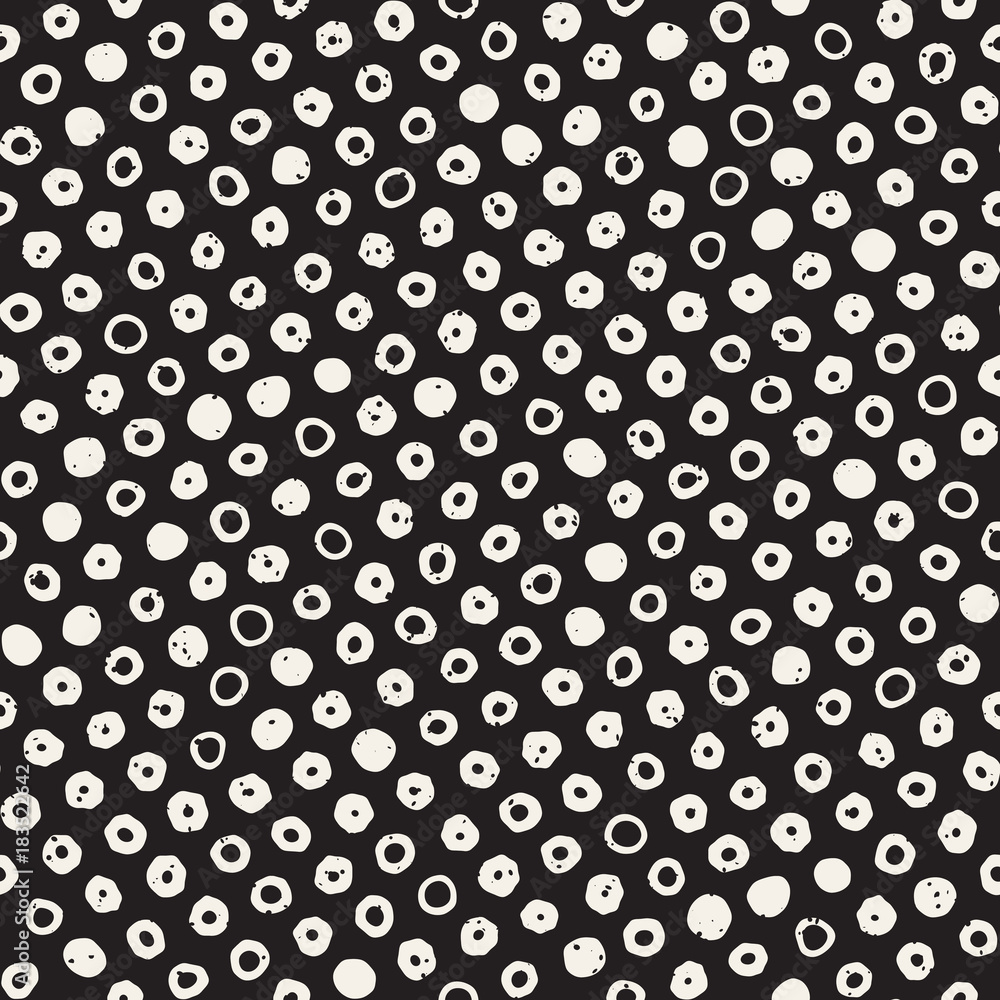 Hand drawn black and white ink abstract seamless pattern. Vector stylish grunge texture. Monochrome geometric scattered shapes lines Hand drawn black and white ink abstract seamless pattern. Vector stylish grunge texture. Monochrome geometric scattered shapes lines