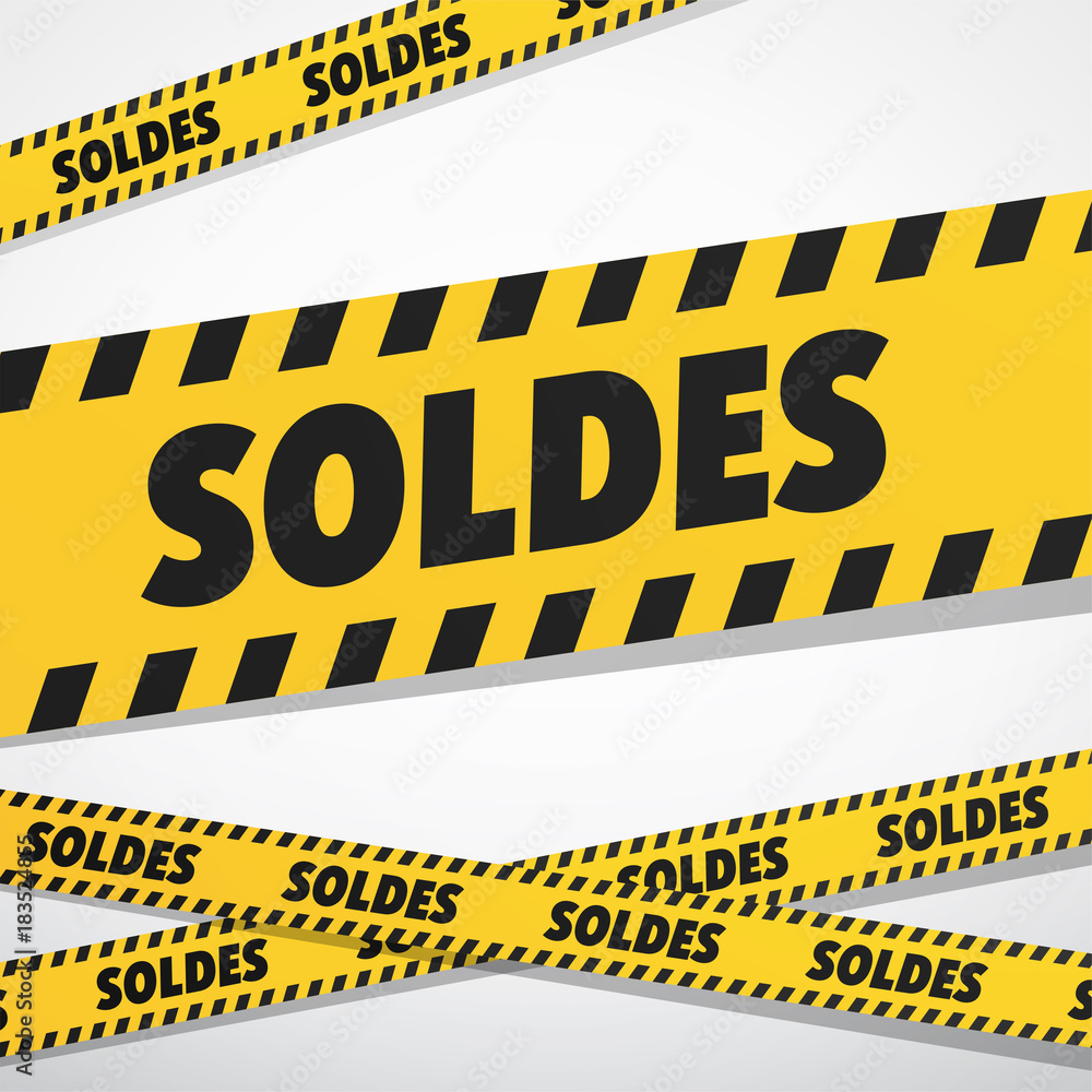 Soldes bandes jaunes et noires