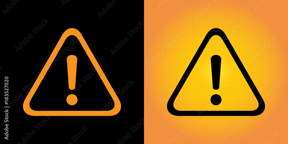 Exclamation danger sign Exclamation danger sign