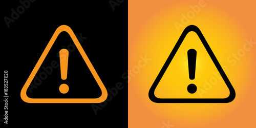 Exclamation danger sign 