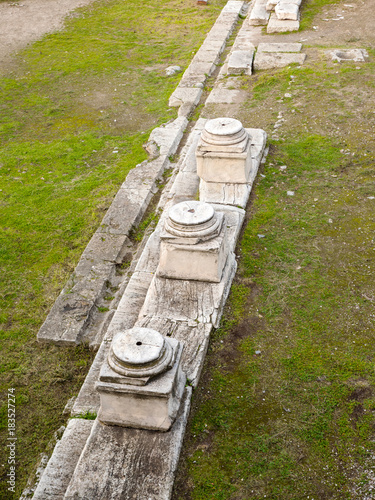 Ruins of the Roman Market in Athens, Greece