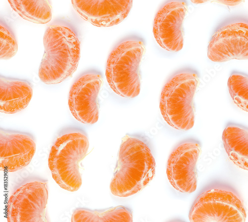 fresh juicy slices of ripe mandarin